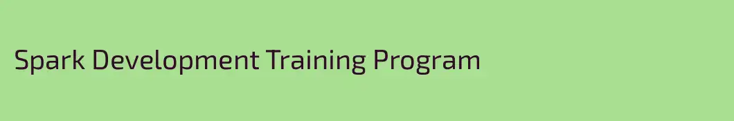 Spark Development Training Program